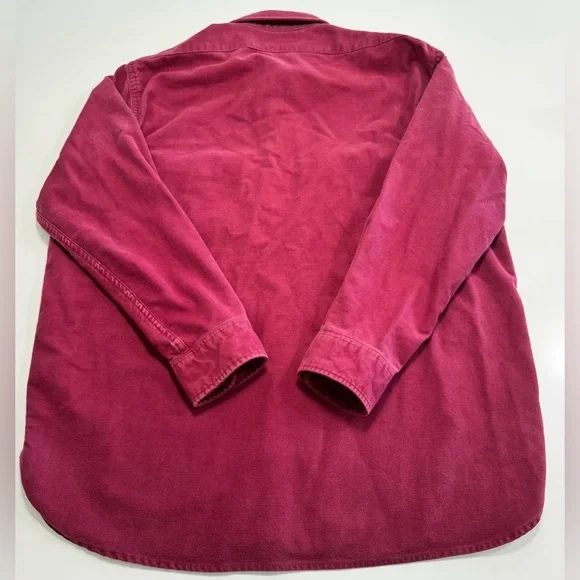 LL Bean Vintage Men’s Chamois Cloth Button Down Shirt Size 17.5 TALL Made in USA - Picture 2 of 6